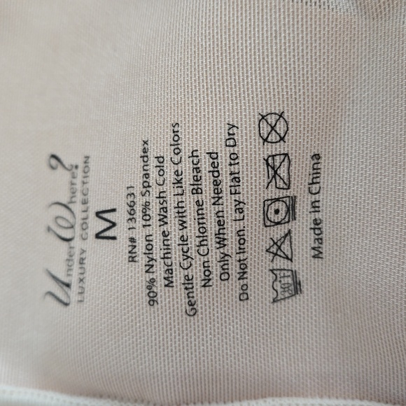 UnderWhere? Power Mesh Mid Thigh Bodysuit Luxury Collection Nude Size Medium - Picture 8 of 8